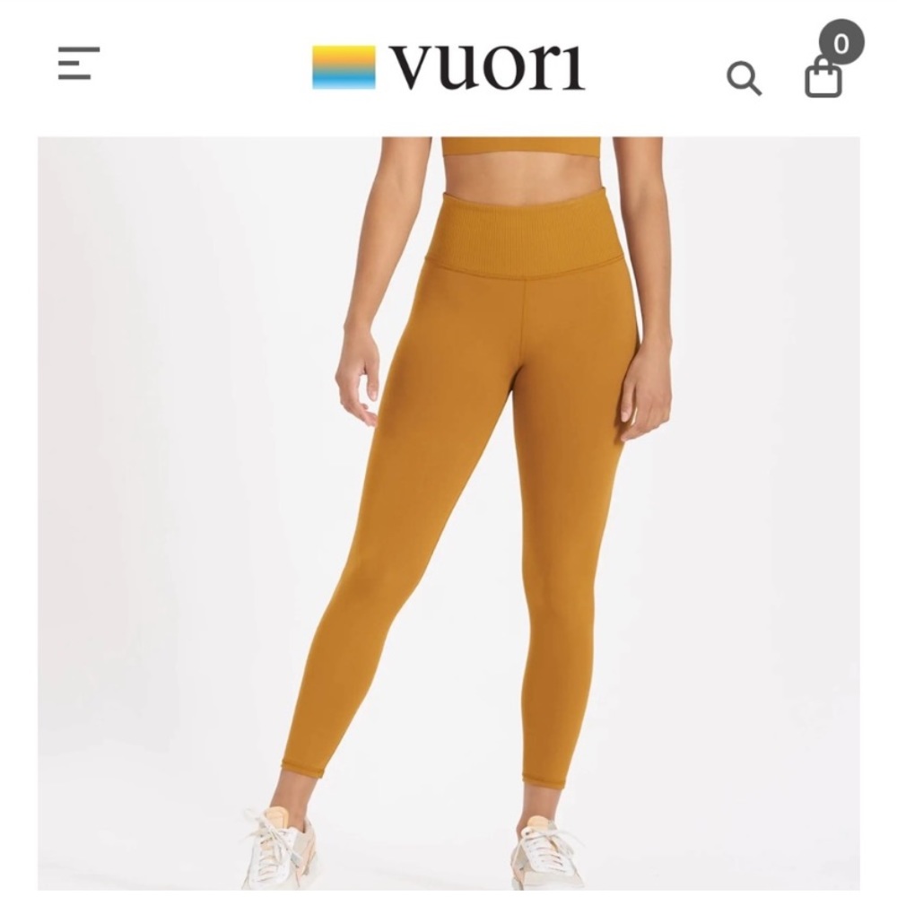 Vuori Dark Golden Studio Ribbed Legging pants XS